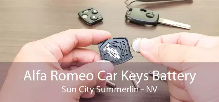 Alfa Romeo Car Keys Battery Sun City Summerlin - NV