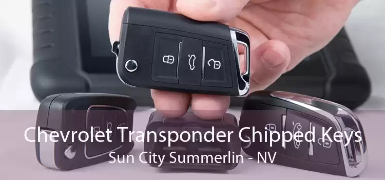 Chevrolet Transponder Chipped Keys Sun City Summerlin - NV