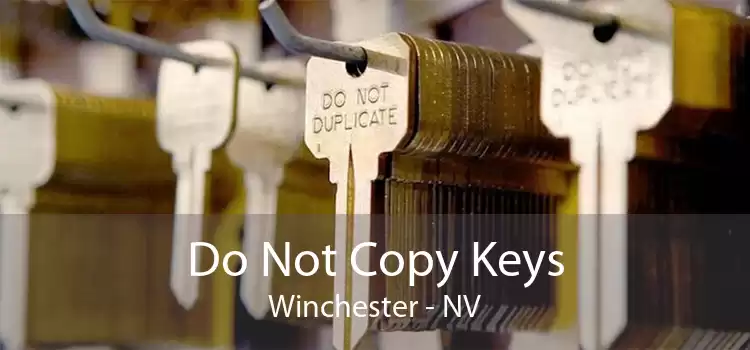 Do Not Copy Keys Winchester - NV