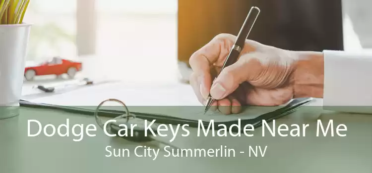 Dodge Car Keys Made Near Me Sun City Summerlin - NV