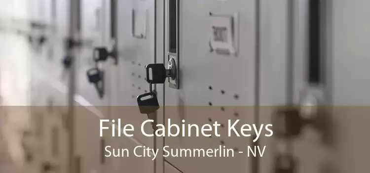 File Cabinet Keys Sun City Summerlin - NV