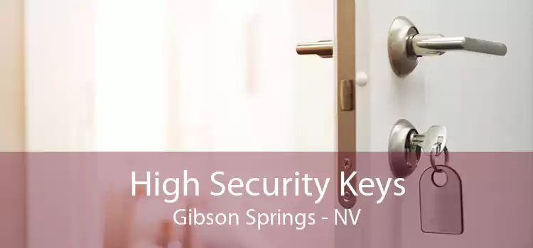 High Security Keys Gibson Springs - NV