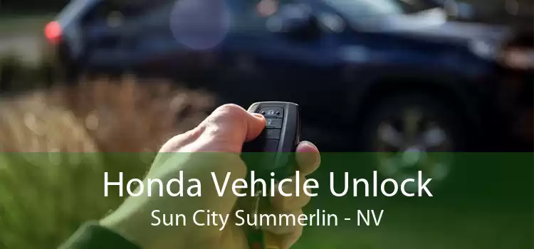 Honda Vehicle Unlock Sun City Summerlin - NV