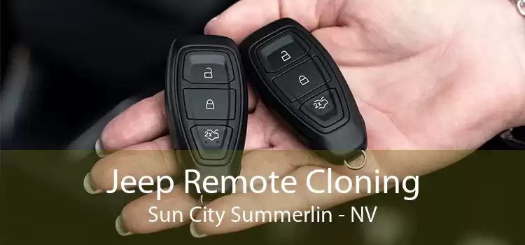 Jeep Remote Cloning Sun City Summerlin - NV