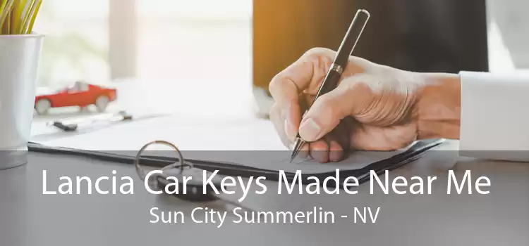 Lancia Car Keys Made Near Me Sun City Summerlin - NV