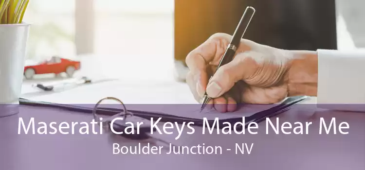 Maserati Car Keys Made Near Me Boulder Junction - NV