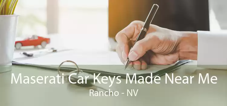 Maserati Car Keys Made Near Me Rancho - NV