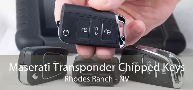 Maserati Transponder Chipped Keys Rhodes Ranch - NV
