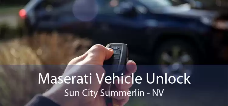 Maserati Vehicle Unlock Sun City Summerlin - NV
