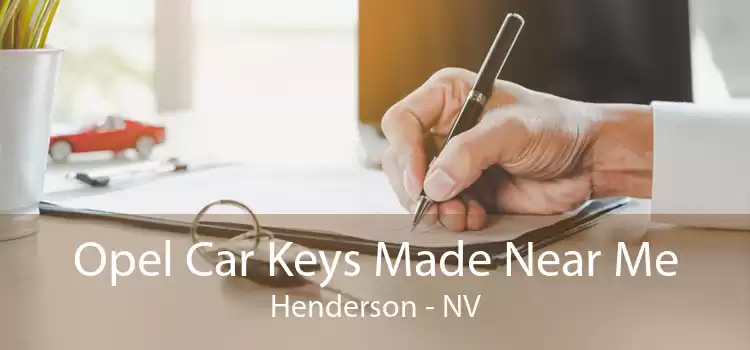 Opel Car Keys Made Near Me Henderson - NV