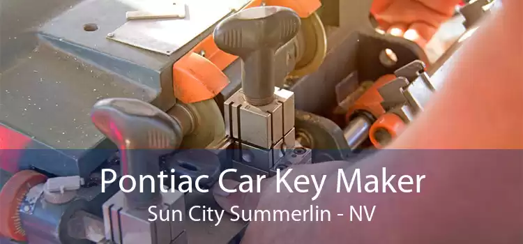 Pontiac Car Key Maker Sun City Summerlin - NV