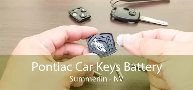 Pontiac Car Keys Battery Summerlin - NV