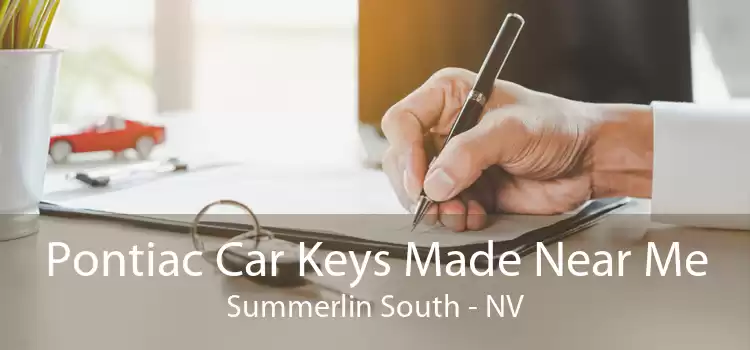 Pontiac Car Keys Made Near Me Summerlin South - NV