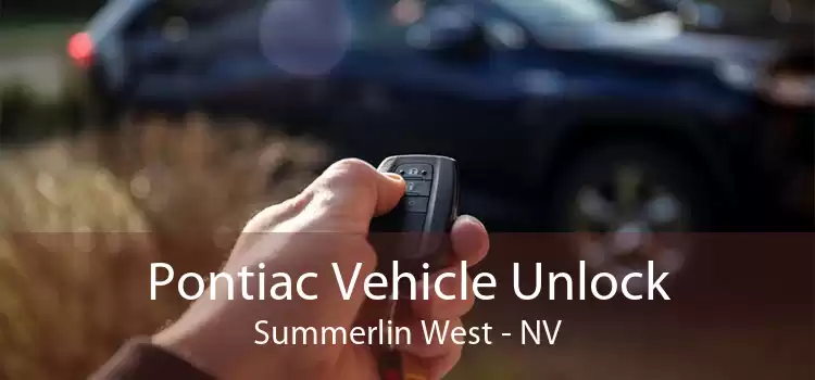 Pontiac Vehicle Unlock Summerlin West - NV