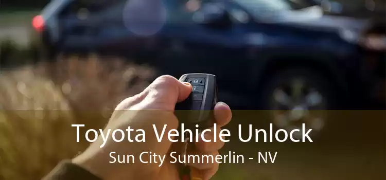 Toyota Vehicle Unlock Sun City Summerlin - NV